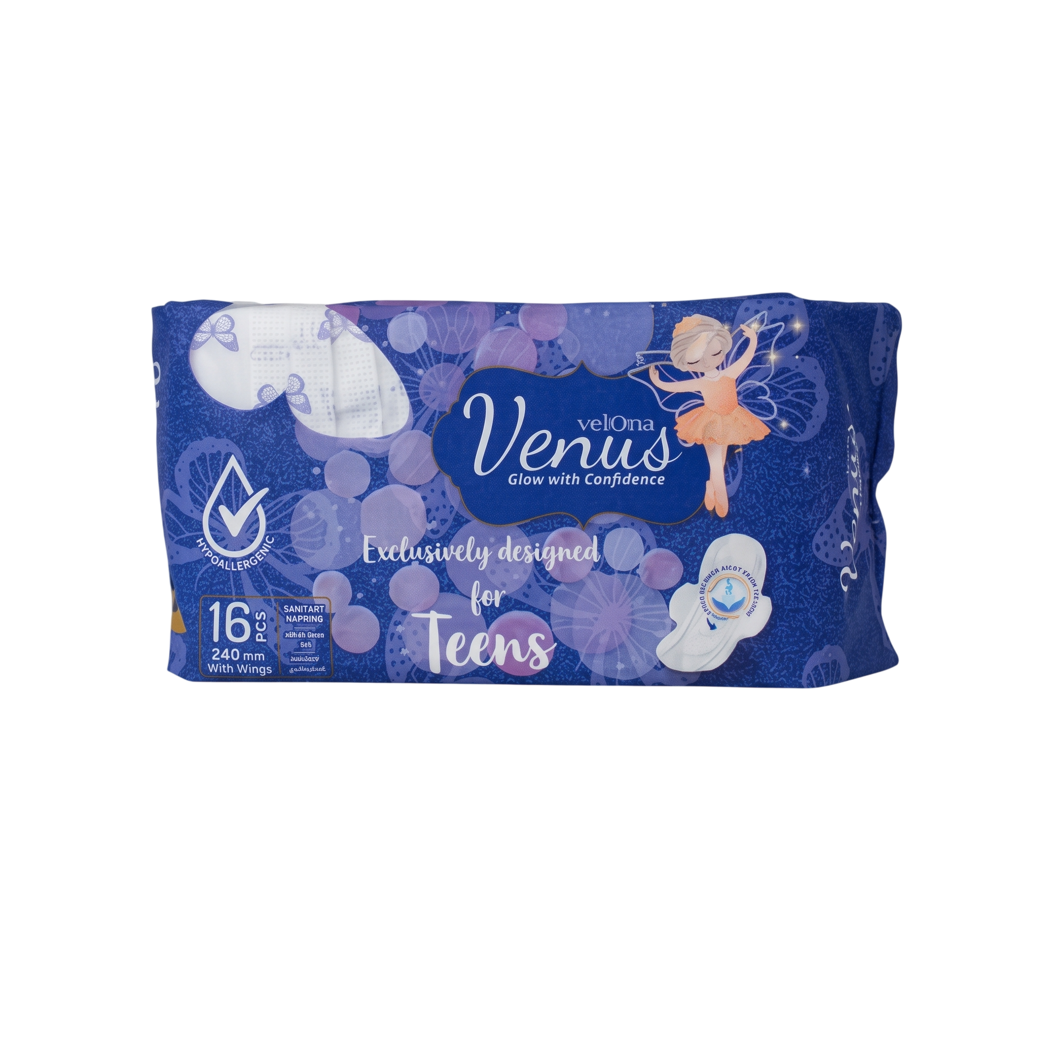 Venus Teen Sanitary Napkins – Regular Flow